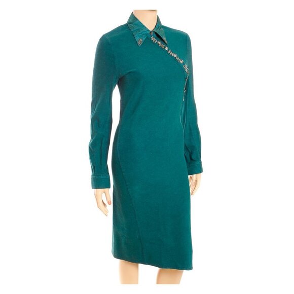 LEGATTE JEANS SAVE the QUEEN Vintage Asymmetric Hem Sheath Dress - Picture 8 of 13